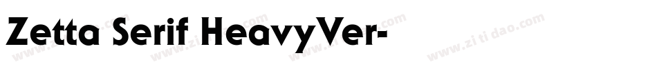 Zetta Serif HeavyVer字体转换